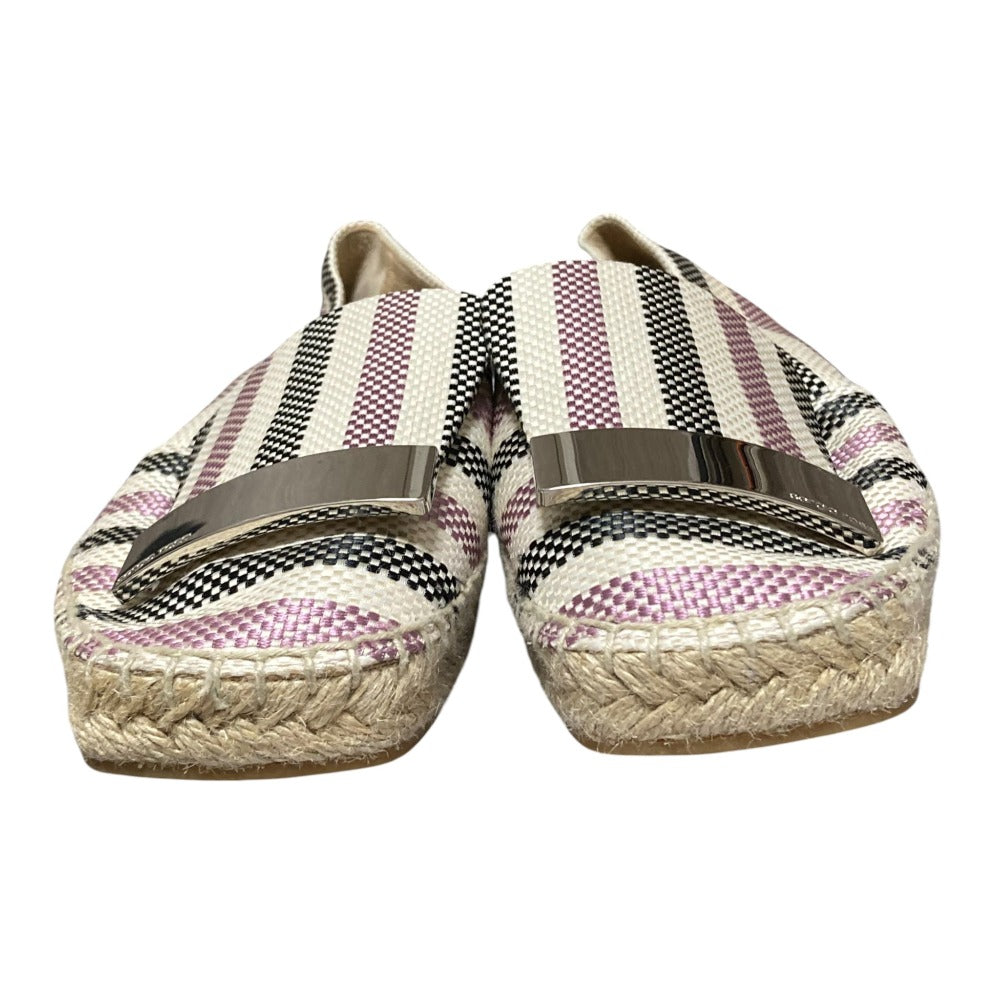 セルジオロッシ sr1 キャンバス ストライプスリッポンエスパドリーユ