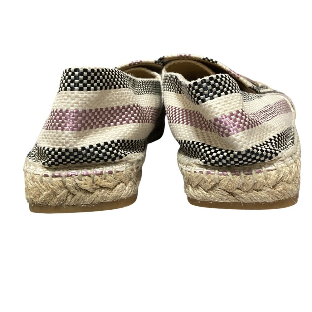 セルジオロッシ sr1 キャンバス ストライプスリッポンエスパドリーユ