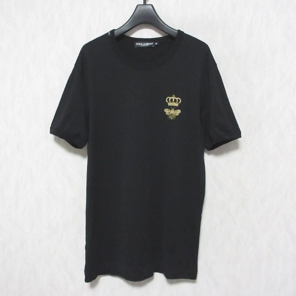 ドルチェ&ガッバーナ Bee&Crown エンブロイダリー コットンTシャツ