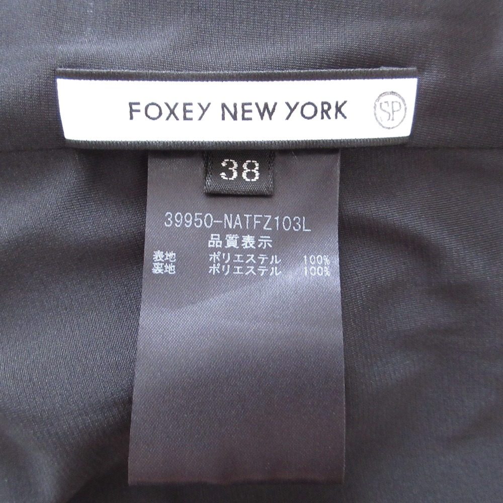 FOXEY NEW YORK ティアードプリーツノースリーブブラウス