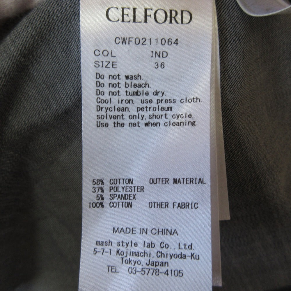 CELFORD バック フレア ワンピース ドレス