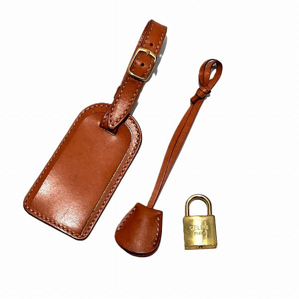 セリーヌ マカダム レザーボストンバッグ