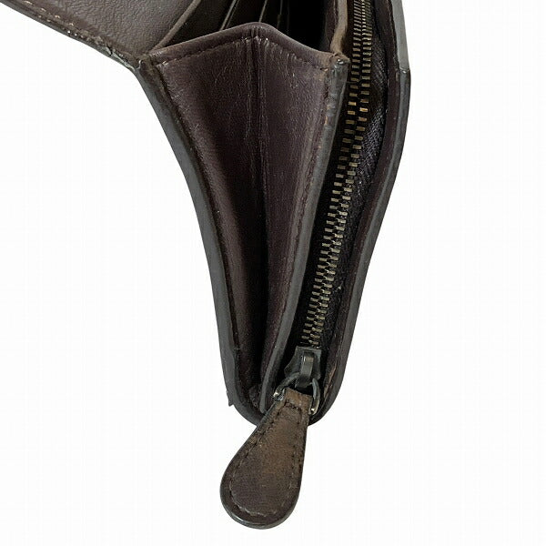 ボッテガ・ヴェネタイントレチャートレザー長財布