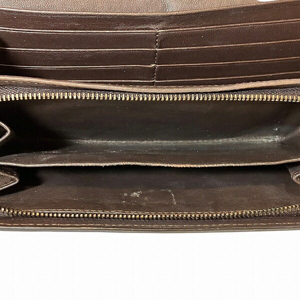 ボッテガ・ヴェネタイントレチャートレザー長財布