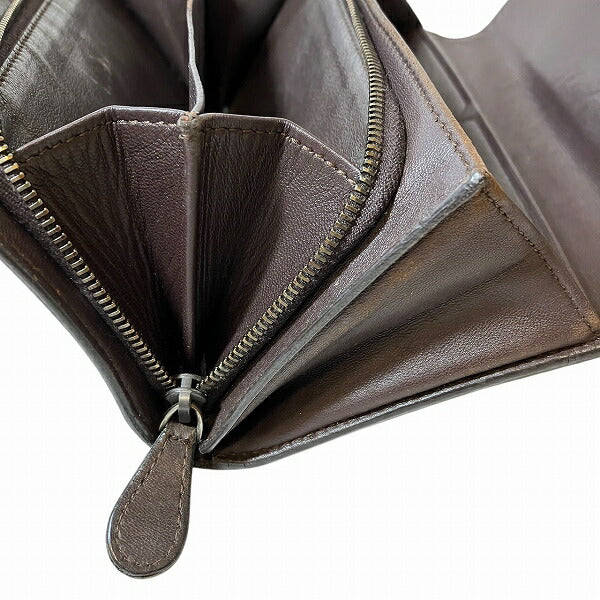 ボッテガ・ヴェネタイントレチャートレザー長財布