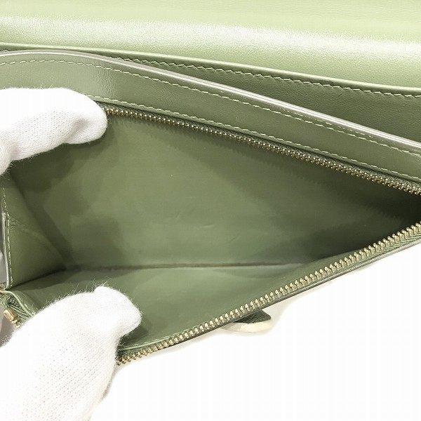 セリーヌ ラージストラップウォレット グレインドカーフスキン 二つ折り長財布