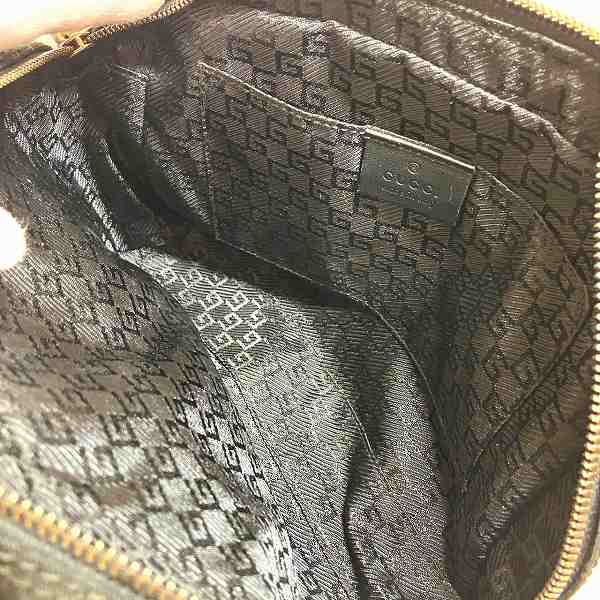 グッチ キャンバス レザー クラッチバッグ