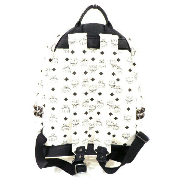 MCM コーテッド キャンバス レザー バックパック