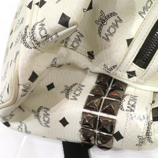 MCM コーテッド キャンバス レザー バックパック