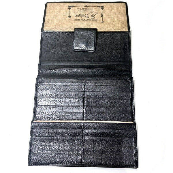 ブルガリ コレツィオーネ ソティリオ レザー PVC キャンバス 三つ折り財布