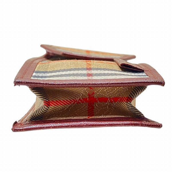 バーバリー ノバチェック キャンバス レザー ペンケース