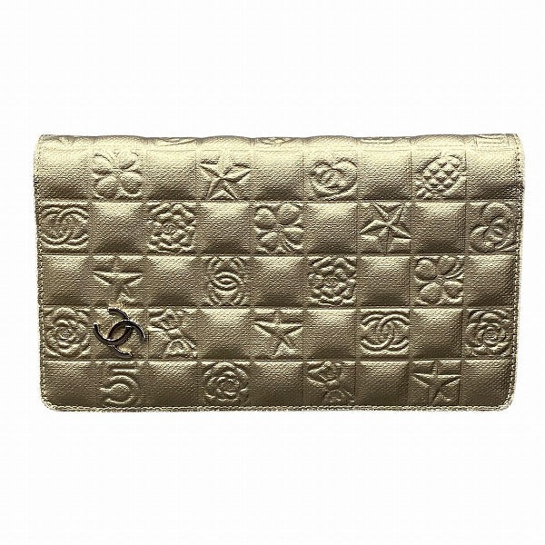 シャネル アイコンライン 二つ折り財布