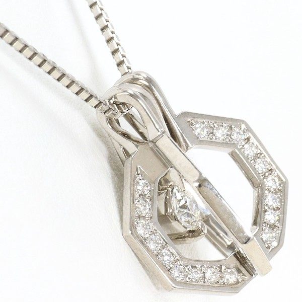 Au750ホワイトゴールドダイヤモンドネックレス