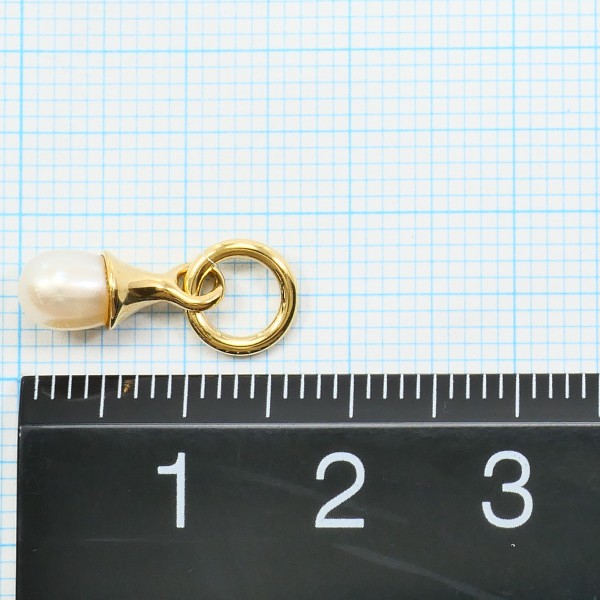 agete K18YG パール ペンダント トップ