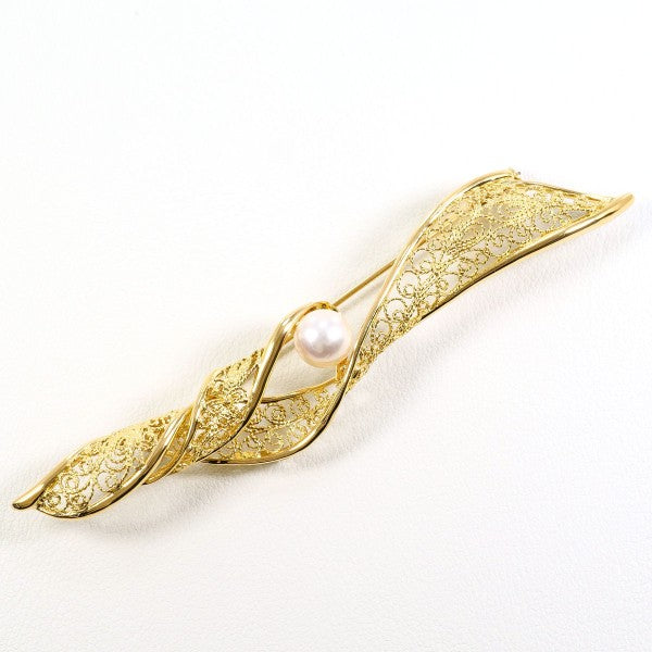 Au750 アコヤ パール ブローチ