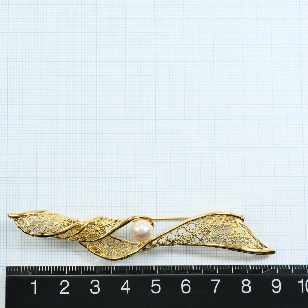 Au750 アコヤ パール ブローチ