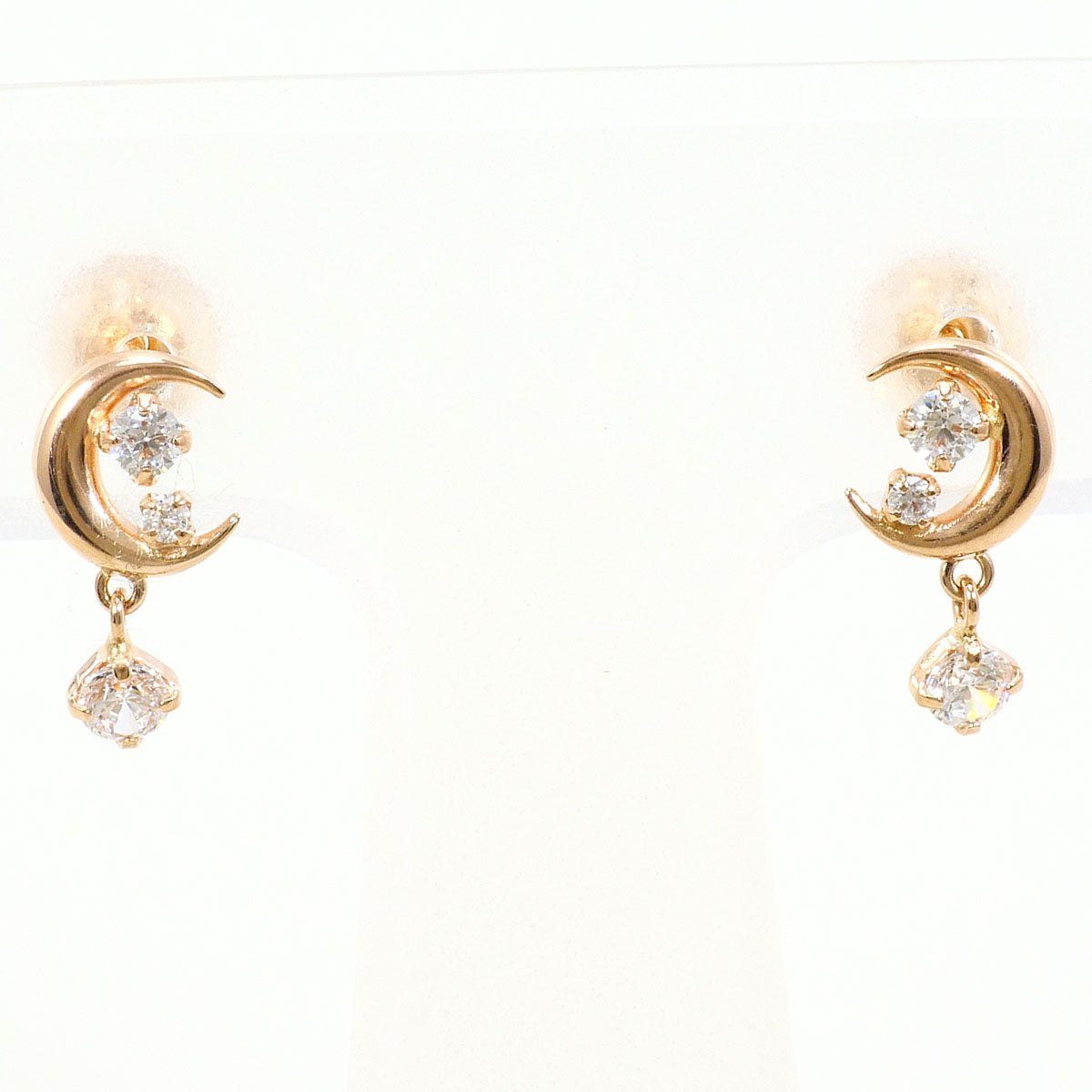 canal4℃ K10 ピンク ゴールド ジルコニア ピアス