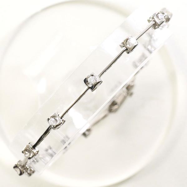 Au750 ホワイト ゴールド ダイヤモンド ブレスレット