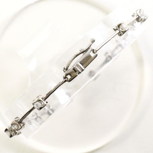 Au750 ホワイト ゴールド ダイヤモンド ブレスレット