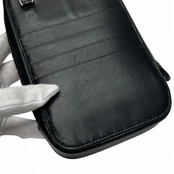 バレンシアガ CASH ZIP PHONE HOLDER レザーショルダーバッグ
