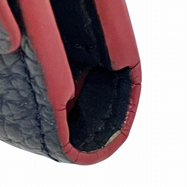 ルイヴィトン ポルトフォイユカプシーヌコンパクト レザー三つ折り財布