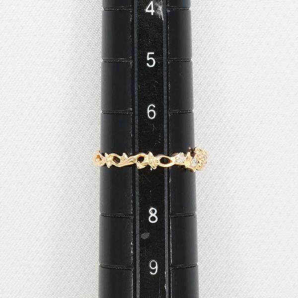 アガット K10ピンクゴールドダイヤリング