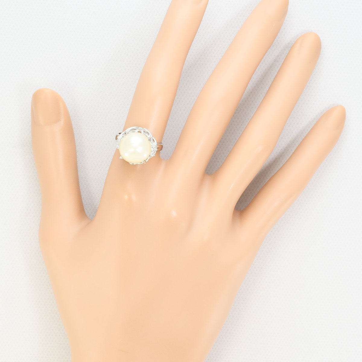 プラチナ パール ダイヤモンド リング