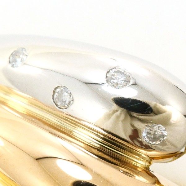 PT900プラチナ K18トリコロール ダイヤモンドリング