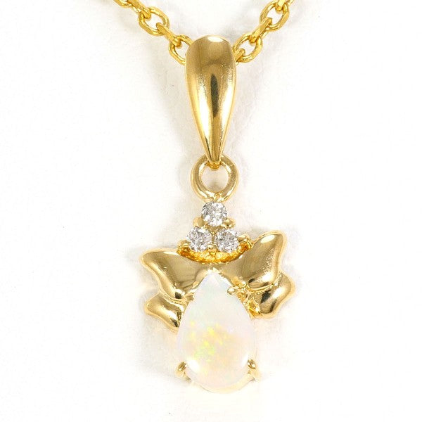 Au750 オパール ダイヤ ネックレス