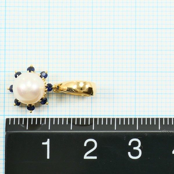 タサキ Au750 パール サファイア ペンダントトップ