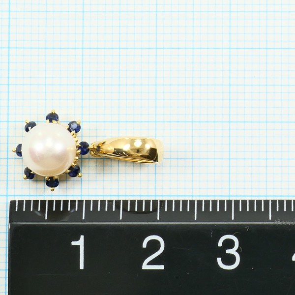 タサキ Au750 パール サファイア ペンダントトップ