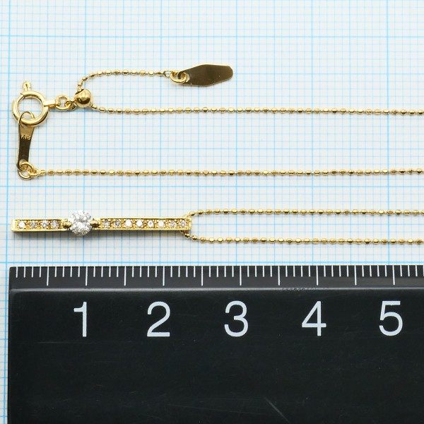 Au750 イエローゴールド ダイヤモンド ネックレス