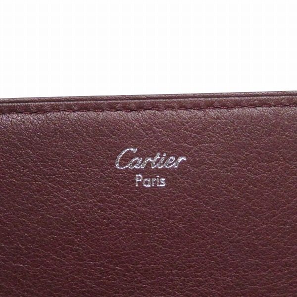カルティエ カボションライン レザー三つ折り財布