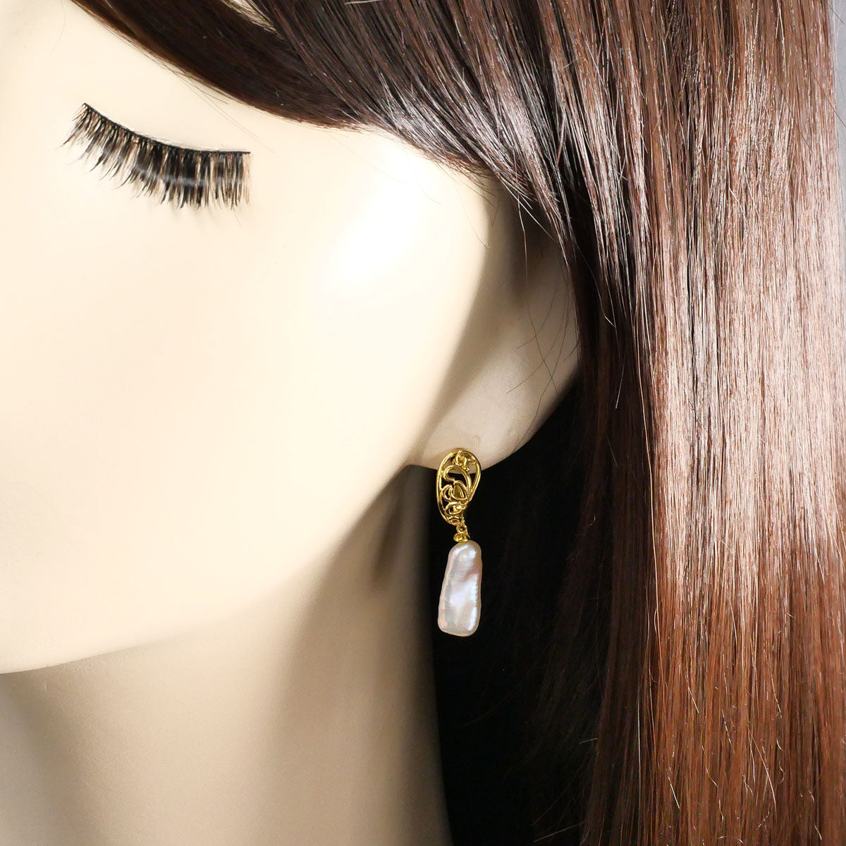 Au750淡水パールピアス