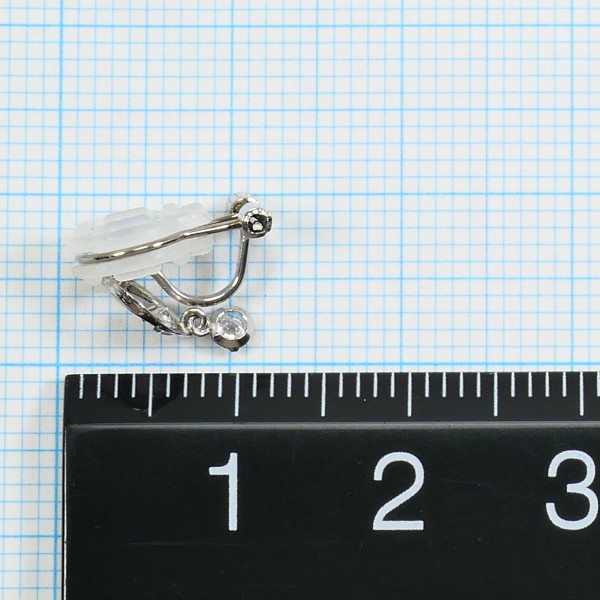 カナル4℃ K10ホワイトゴールド ジルコニア イヤリング