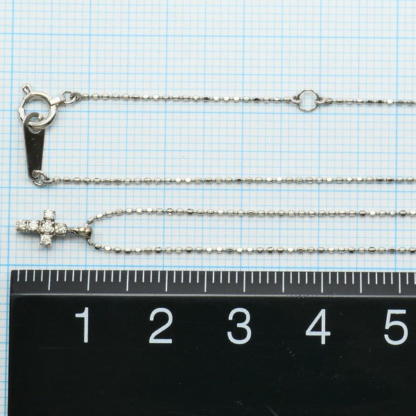 K10ホワイトゴールド PT850プラチナ ダイヤモンドネックレス