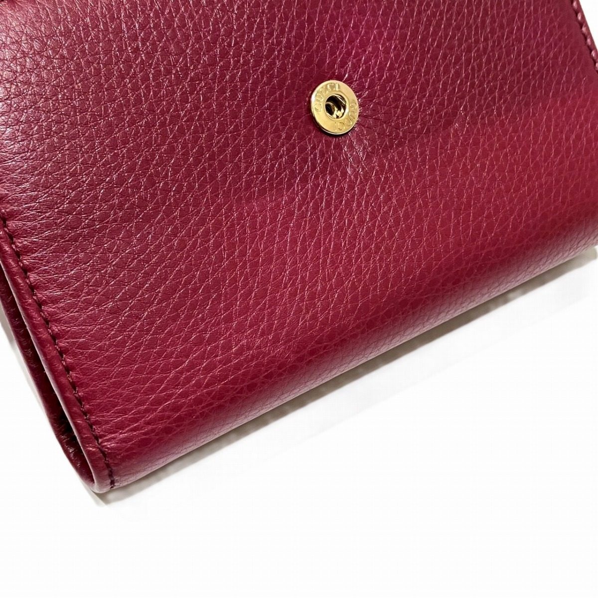 グッチ バンブー レザー 三つ折り財布