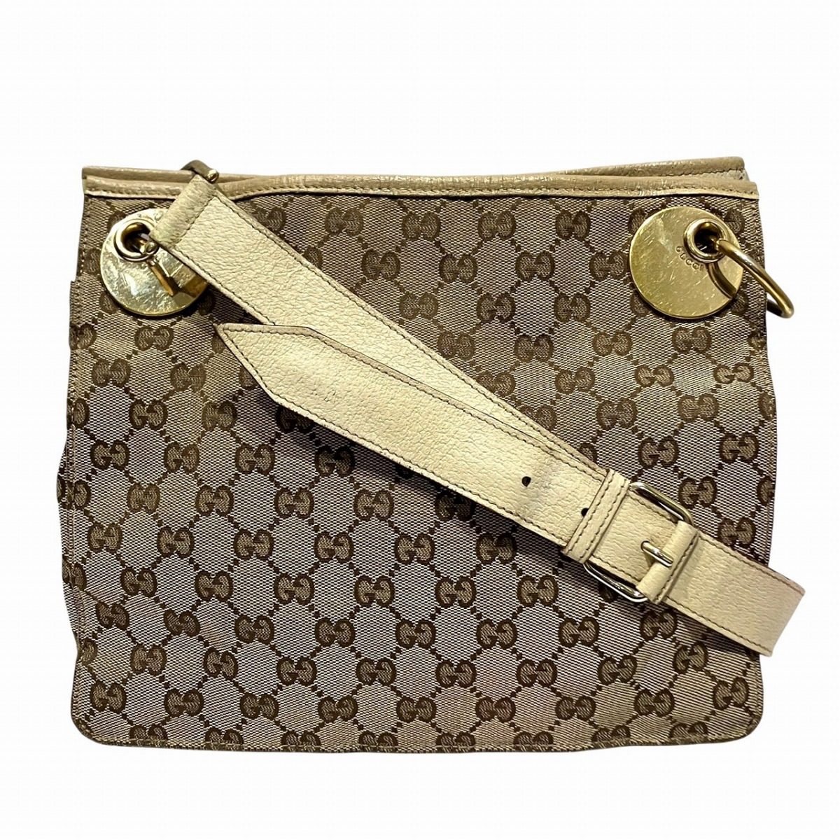 グッチ GGキャンバス レザーショルダーバッグ
