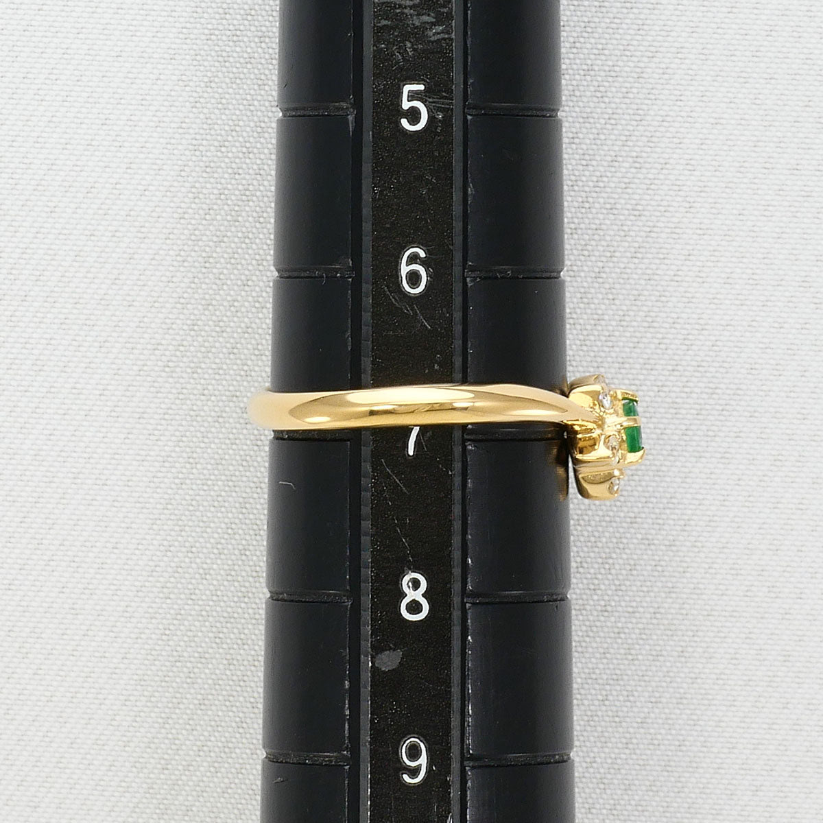 Au750エメラルドダイヤモンドリング