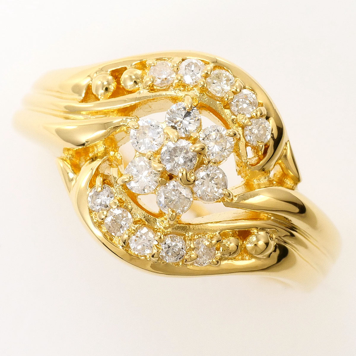 K18YG ダイヤモンド リング