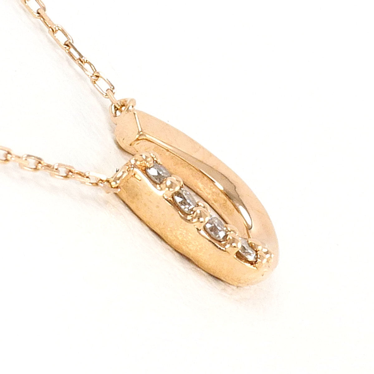 カナル4℃ K10ピンクゴールドホースシューネックレス
