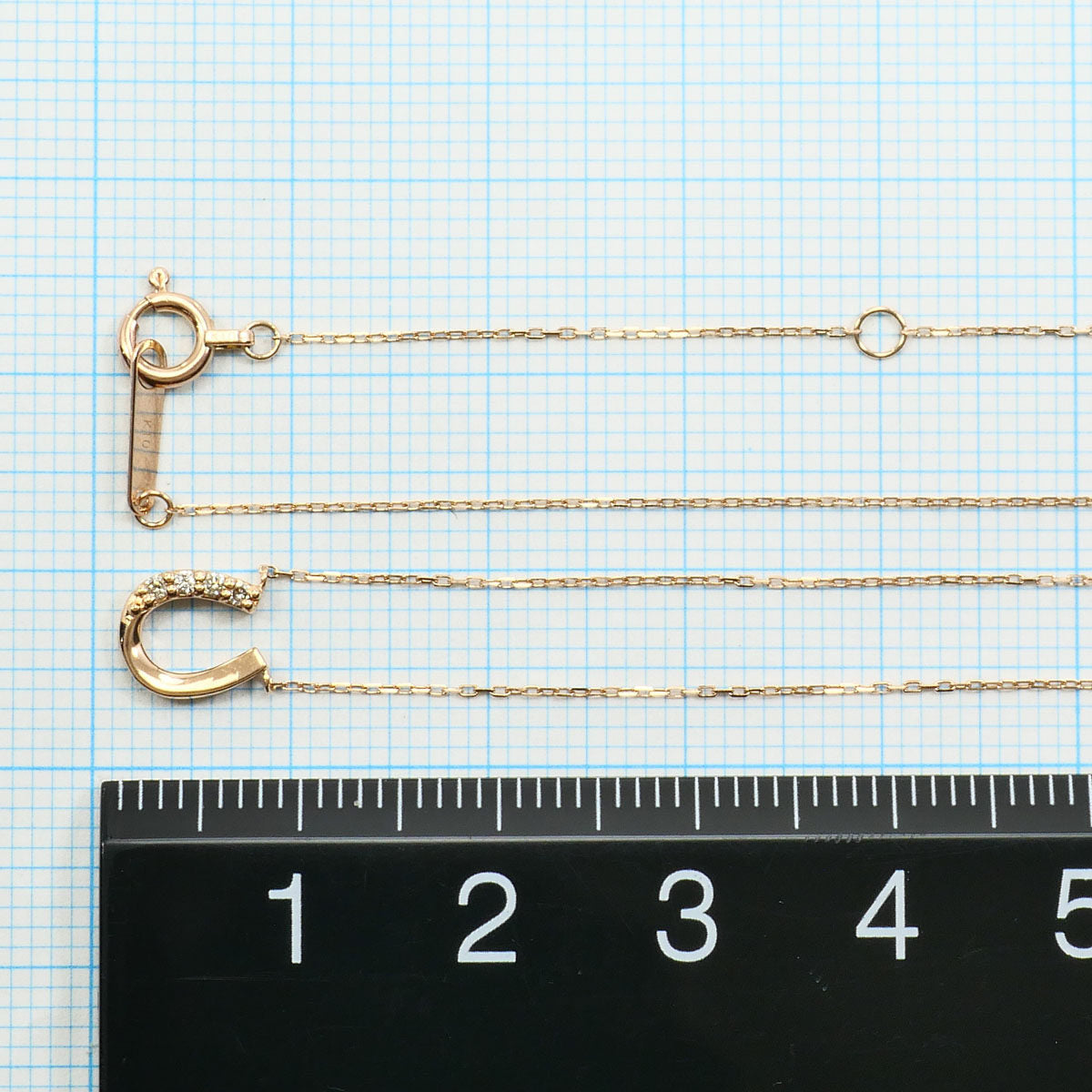 カナル4℃ K10ピンクゴールドホースシューネックレス