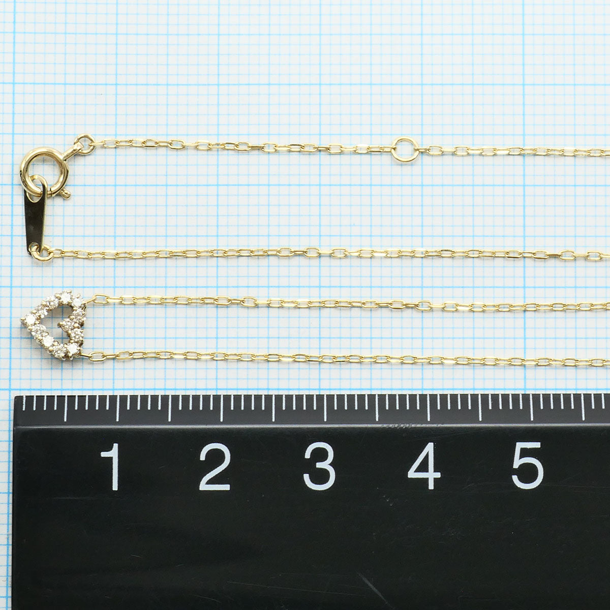 K10イエローゴールドダイヤモンドネックレス