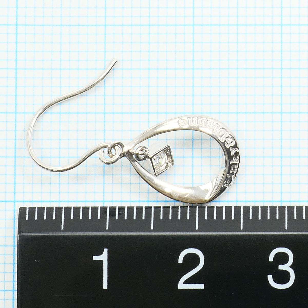 ピンキー&ダイアン K10ホワイトゴールド ジルコニア ピアス
