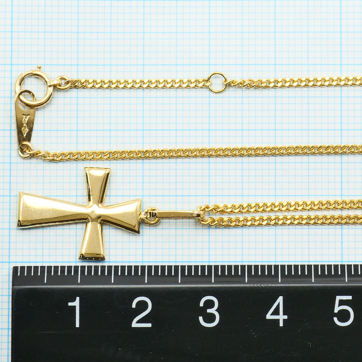 Au750 クロス ペンダント ネックレス