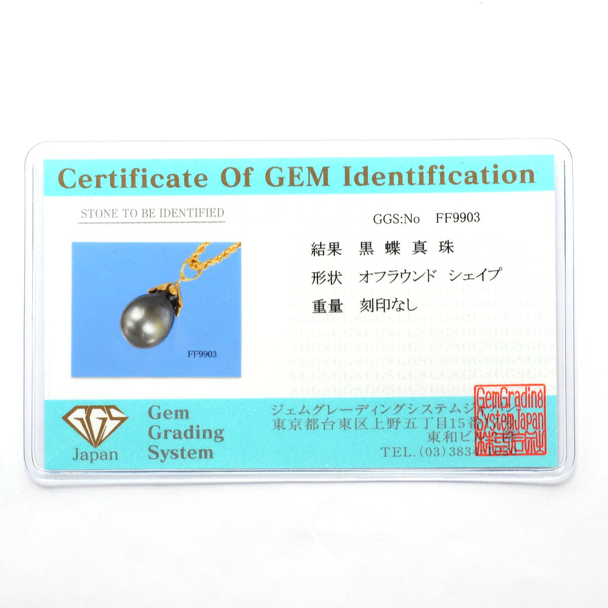 Au750 黒蝶真珠 ネックレス