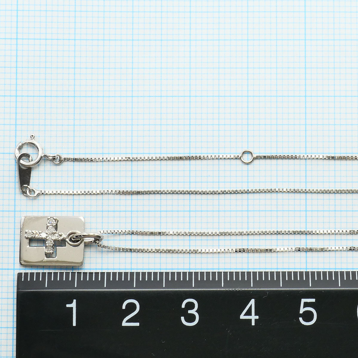 K14ホワイトゴールド ダイヤモンド ネックレス