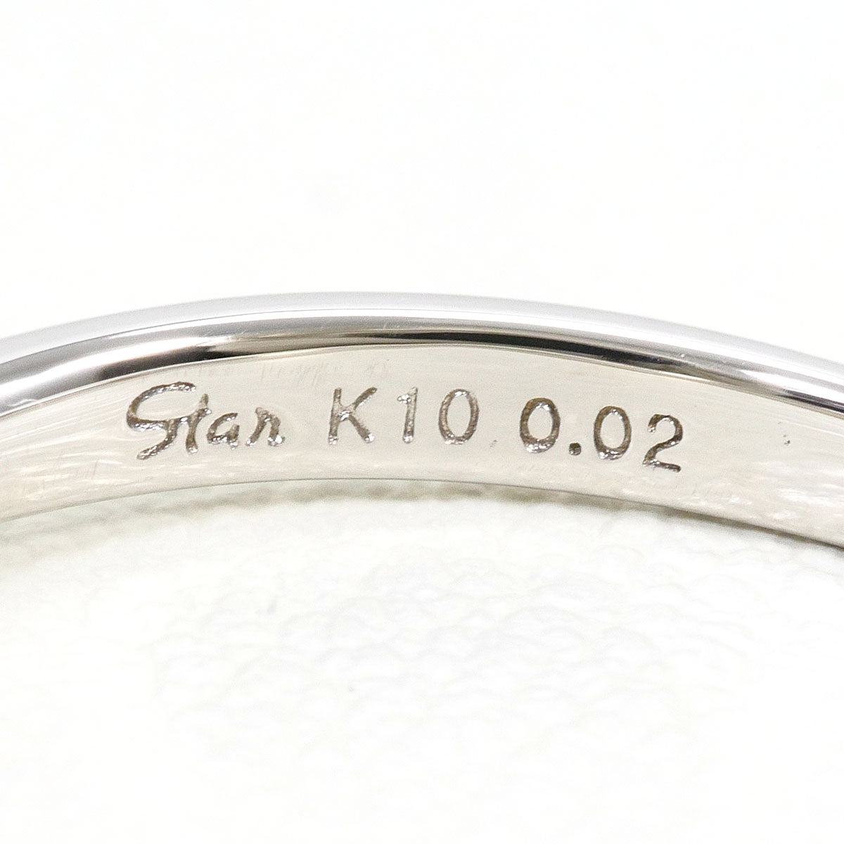 スタージュエリー K10ホワイトゴールド ダイヤモンドリング