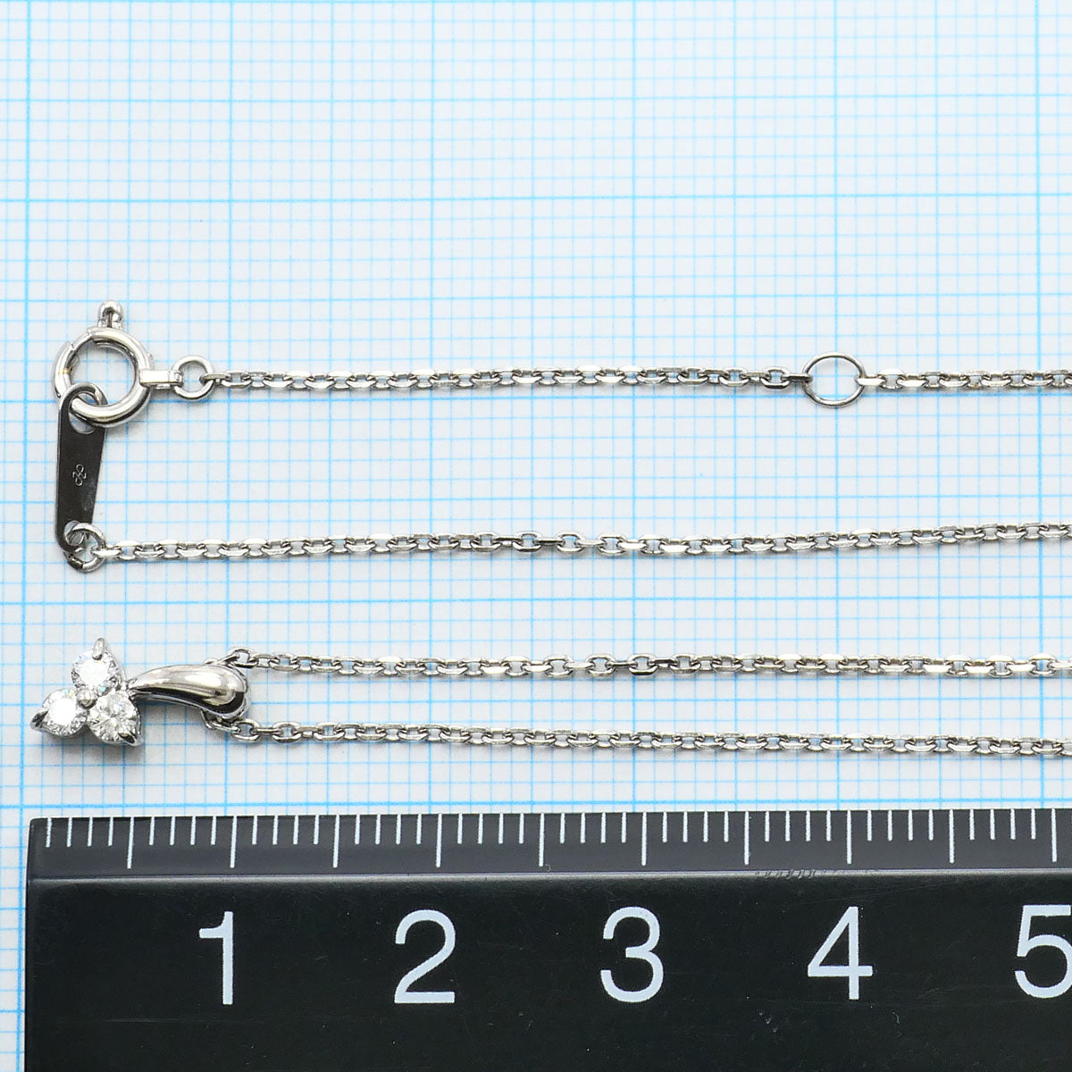K10ホワイトゴールド ダイヤモンド ネックレス