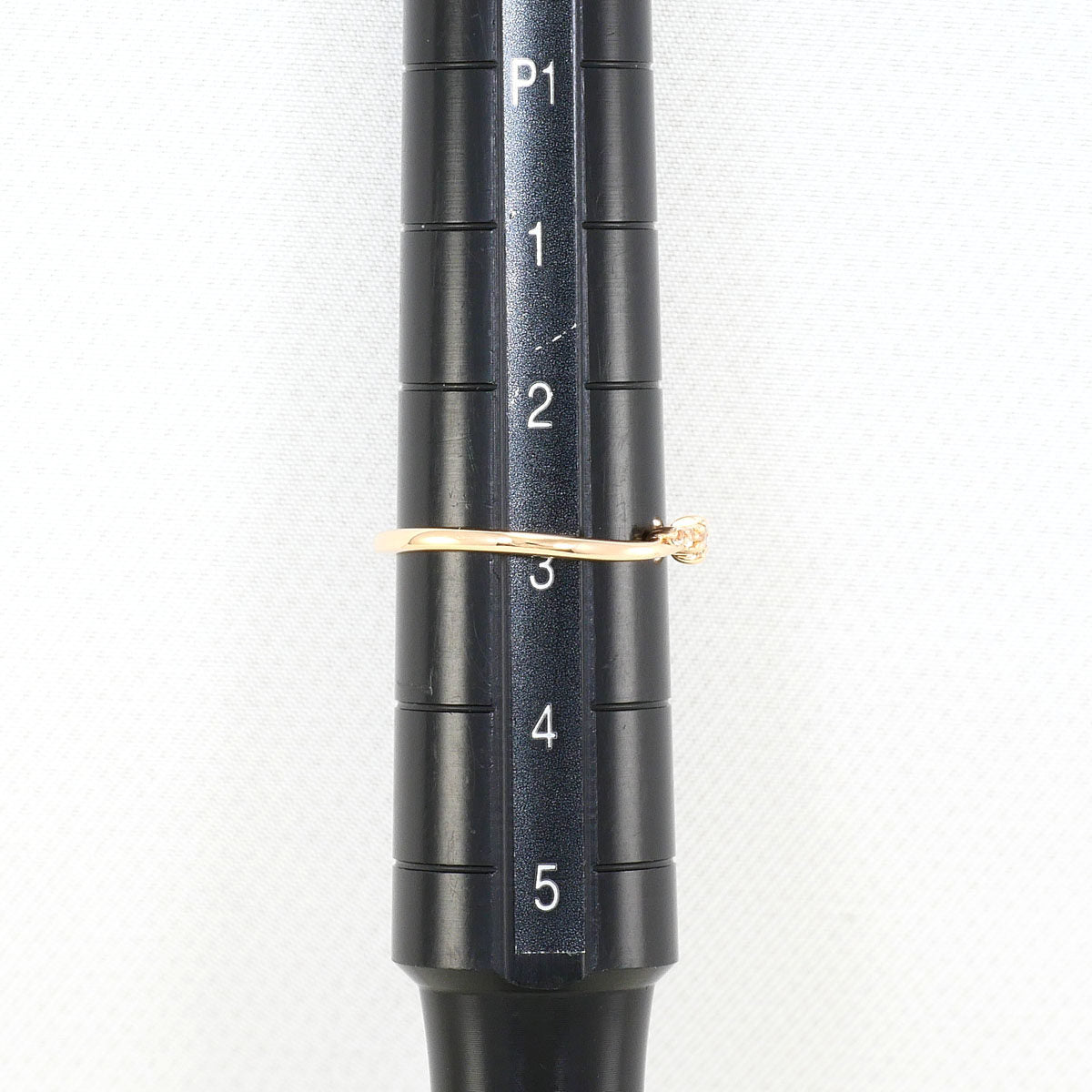 カナル4℃ K10ピンクゴールド ホワイトサファイア リング